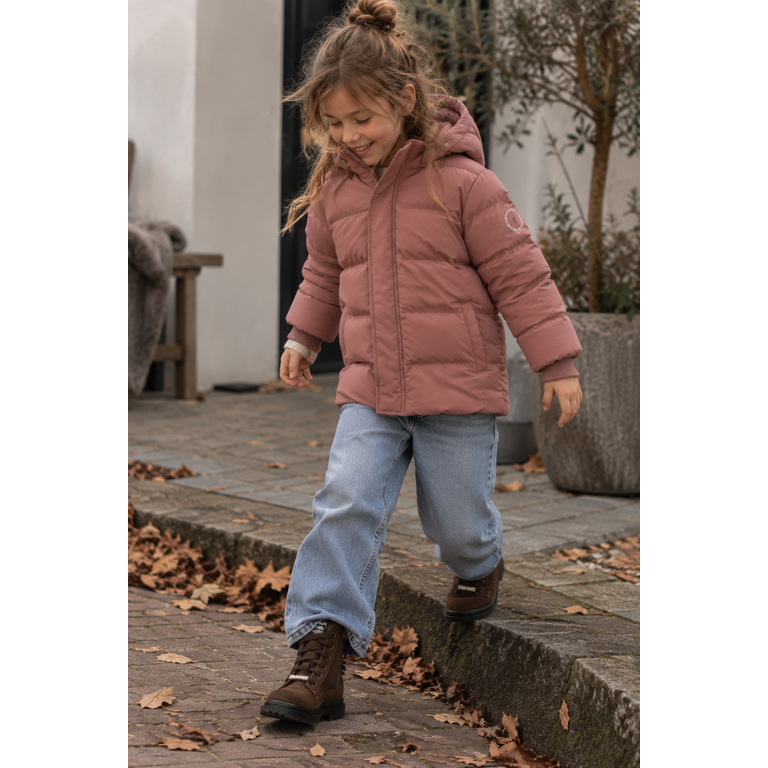 EN FANT EN FANT winterjas meisje Quilt AOP Burlwood (oudroze)