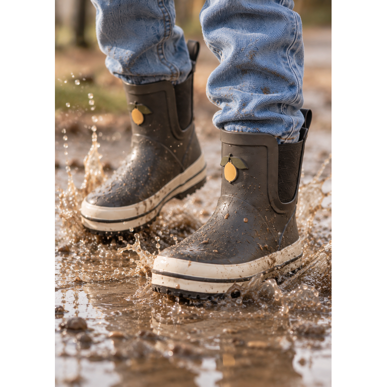 Konges Sløjd KONGES SLØJD regenlaarzen kind Roi Rain Boot Low Kalamata (donkergrijs)