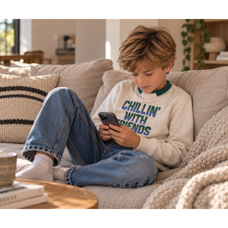 The New THE NEW sweater jongen Ville Oatmeal Melange (beige melange)