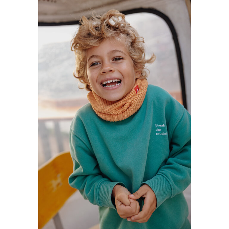 Hello Hossy  HELLO HOSSY colsjaal kind Cocoon Outback oranje-roestbruin gebreide snood