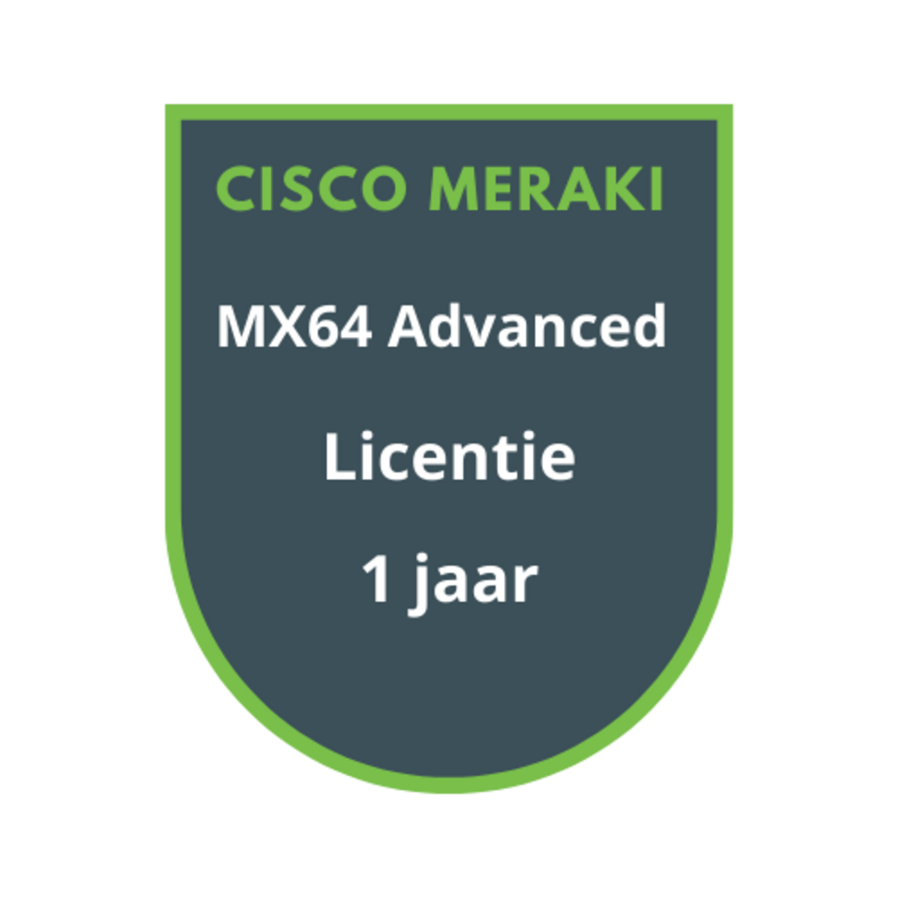 Cisco Meraki Cisco Meraki MX64 Advanced Security Licentie 1 jaar