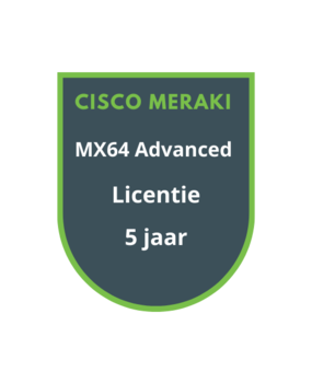 Cisco Meraki Cisco Meraki MX64 Advanced Security Licentie 5 jaar