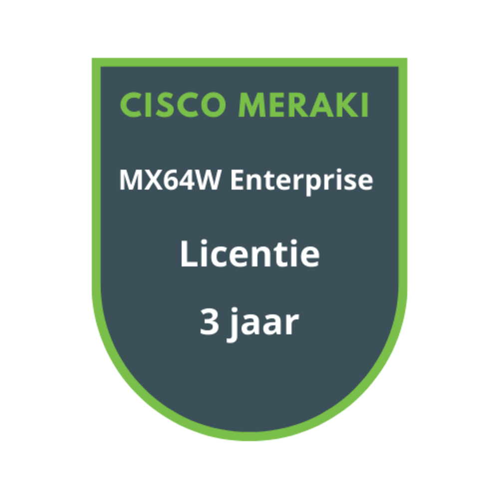 Cisco Meraki Cisco Meraki MX64W Enterprise Licentie 3 jaar