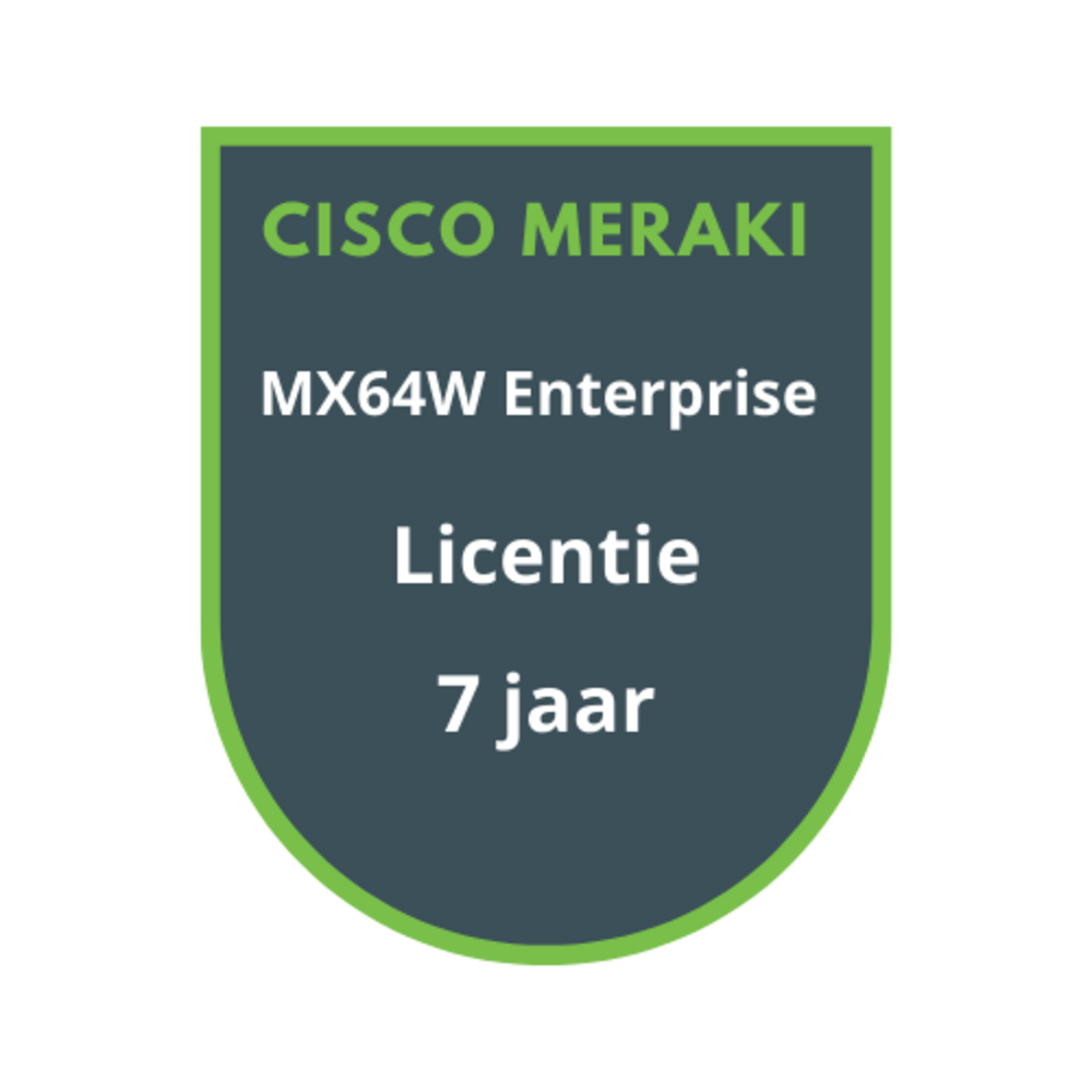 Cisco Meraki Cisco Meraki MX64W Enterprise Licentie 7 jaar