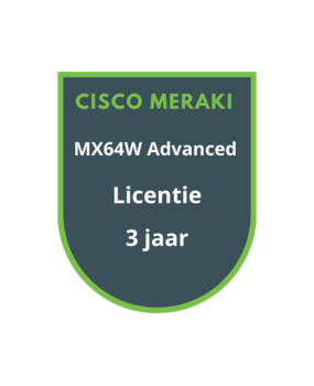 Cisco Meraki Cisco Meraki MX64W Advanced Security Licentie 3 jaar