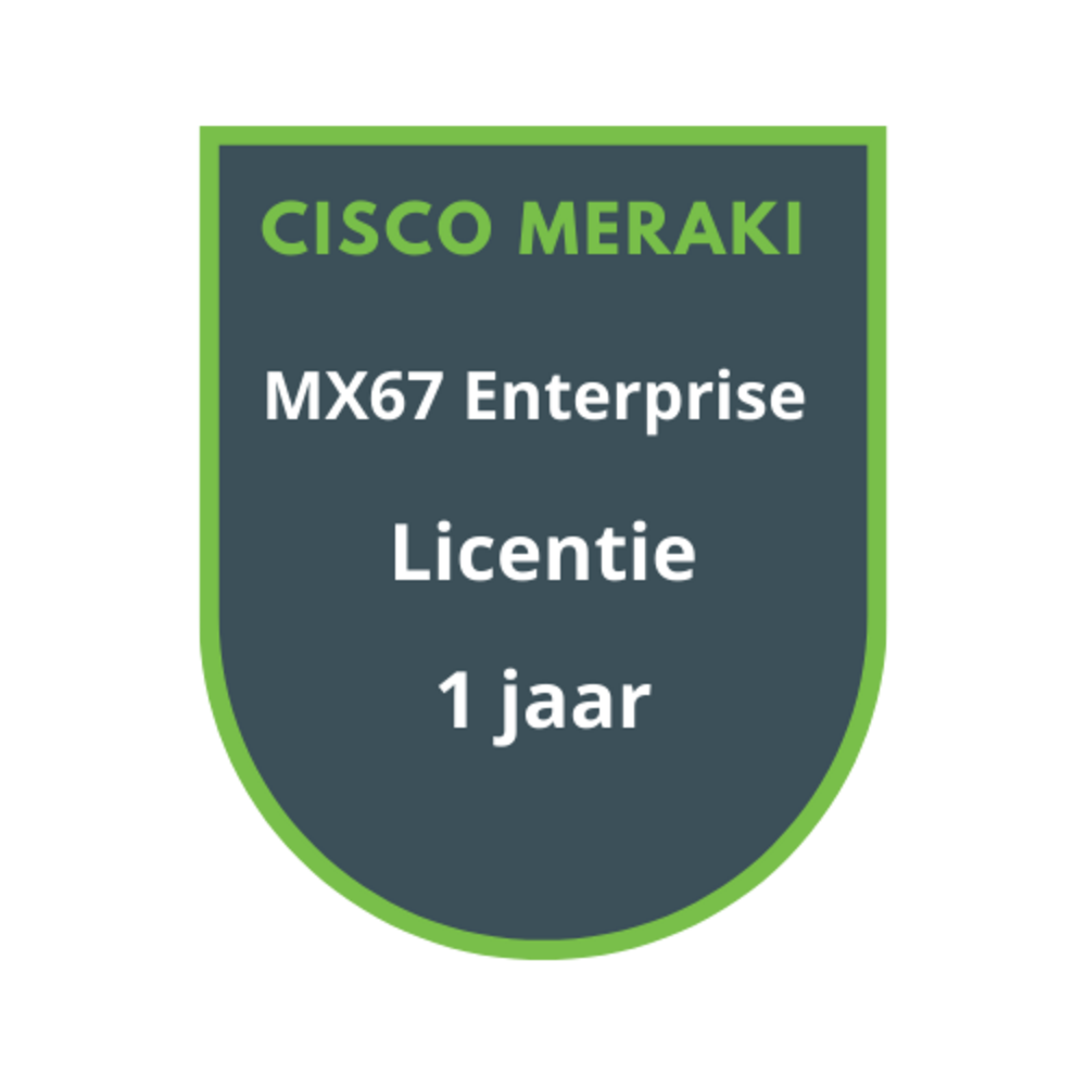 Cisco Meraki Cisco Meraki MX67 Enterprise Licentie 1 jaar