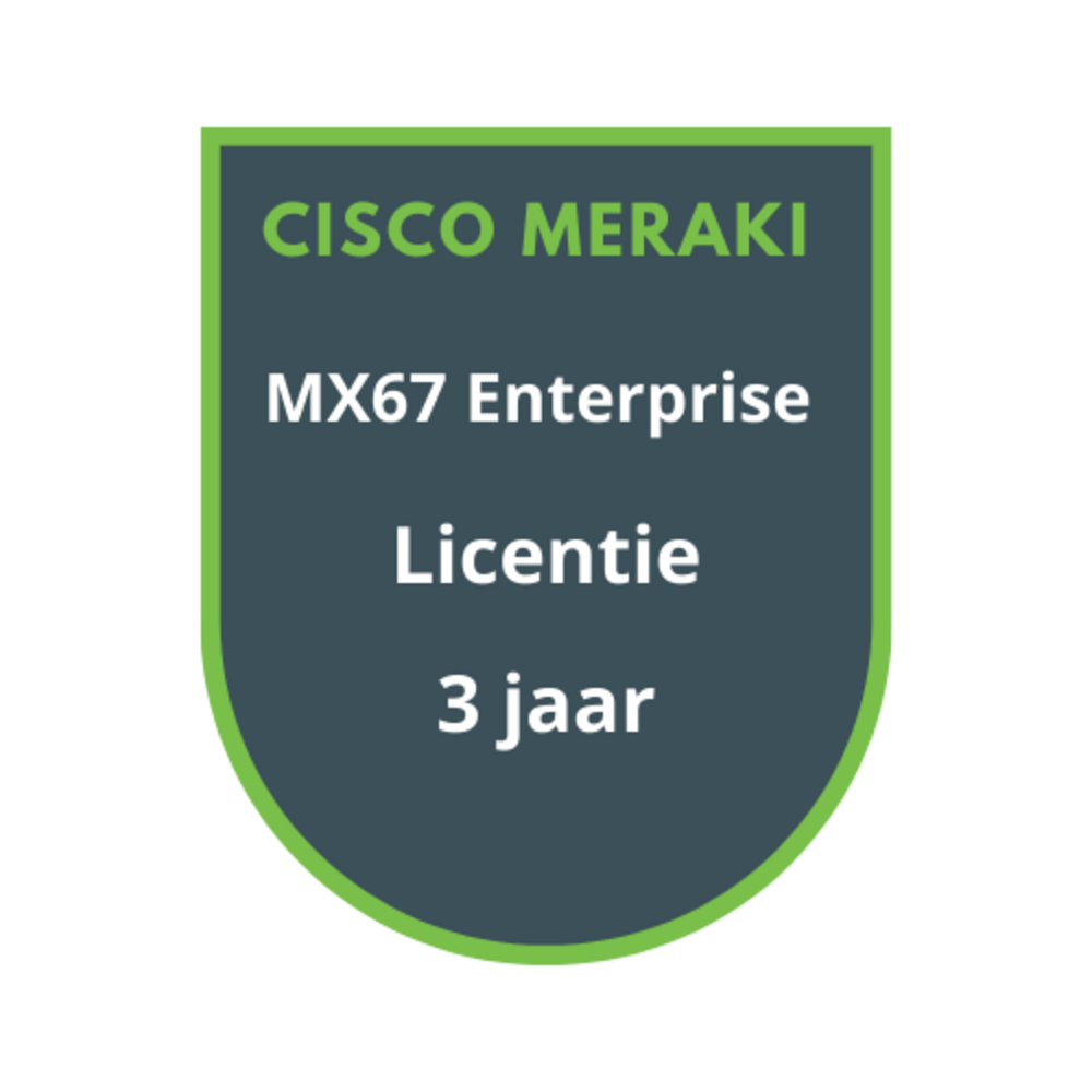 Cisco Meraki Cisco Meraki MX67 Enterprise Licentie 3 jaar