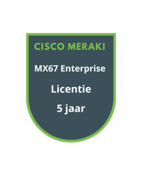 Cisco Meraki Cisco Meraki MX67 Enterprise Licentie 5 jaar