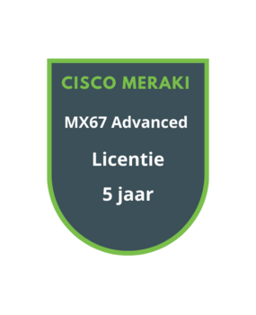 Cisco Meraki Cisco Meraki MX67 Advanced Security Licentie 5 jaar