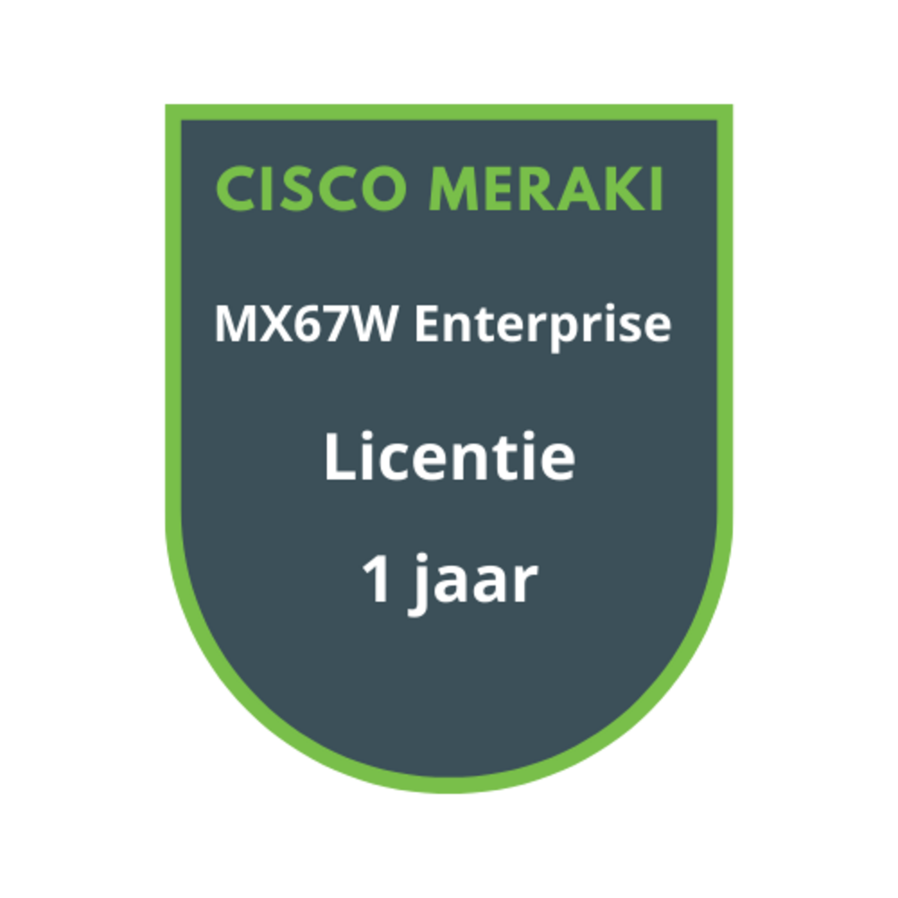 Cisco Meraki Cisco Meraki MX67W Enterprise Licentie 1 jaar