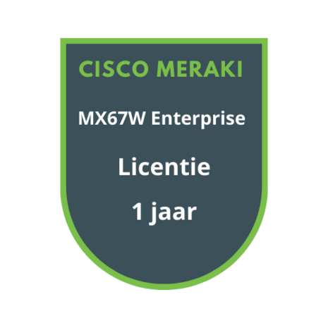 Cisco Meraki Cisco Meraki MX67W Enterprise Licentie 1 jaar