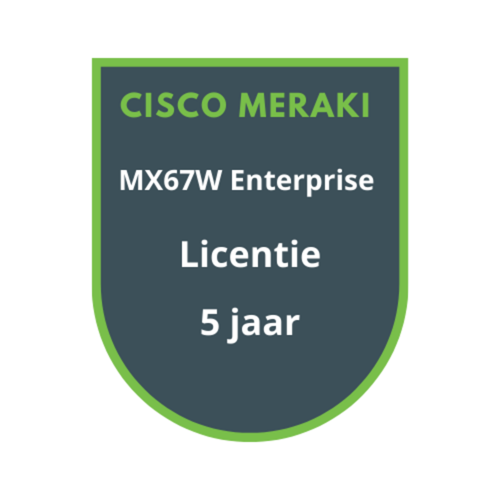 Cisco Meraki Cisco Meraki MX67W Advanced Security Licentie 5 jaar