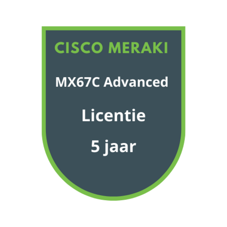 Cisco Meraki Cisco Meraki MX67C Advanced Security Licentie 5 jaar