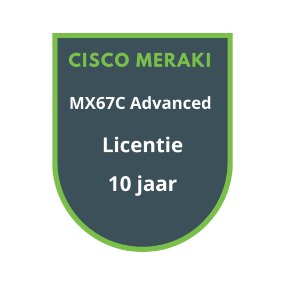 Cisco Meraki Cisco Meraki MX67C Advanced Security Licentie 10 jaar