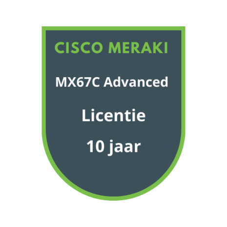 Cisco Meraki Cisco Meraki MX67C Advanced Security Licentie 10 jaar