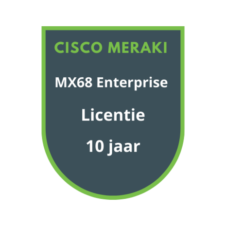 Cisco Meraki Cisco Meraki MX68 Enterprise Licentie 10 jaar