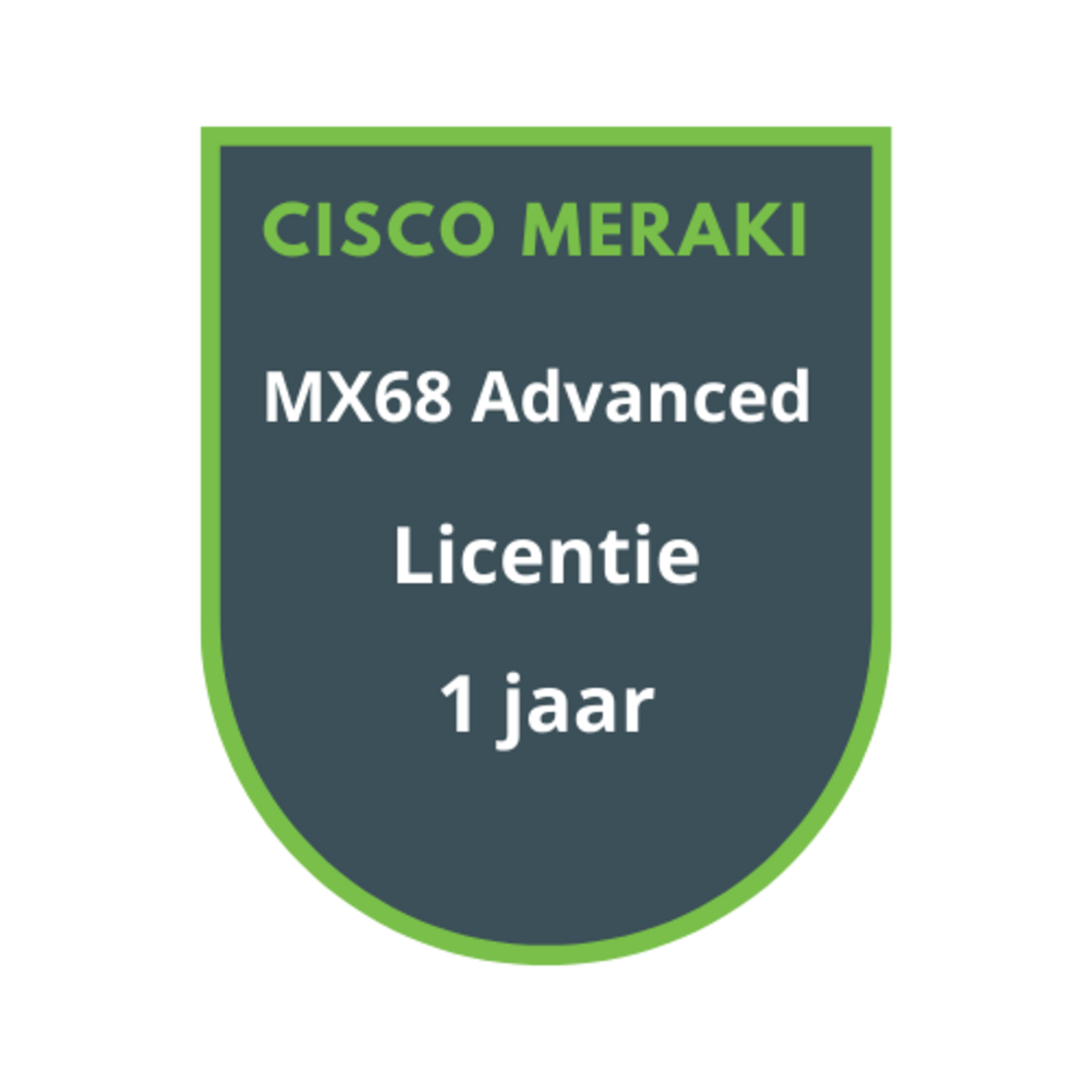 Cisco Meraki Cisco Meraki MX68 Advanced Security Licentie 1 jaar