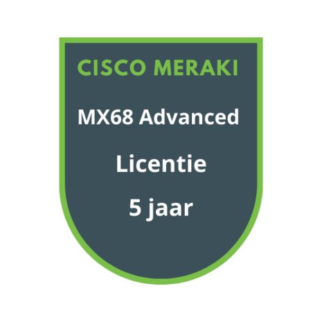 Cisco Meraki Cisco Meraki MX68 Advanced Security Licentie 5 jaar