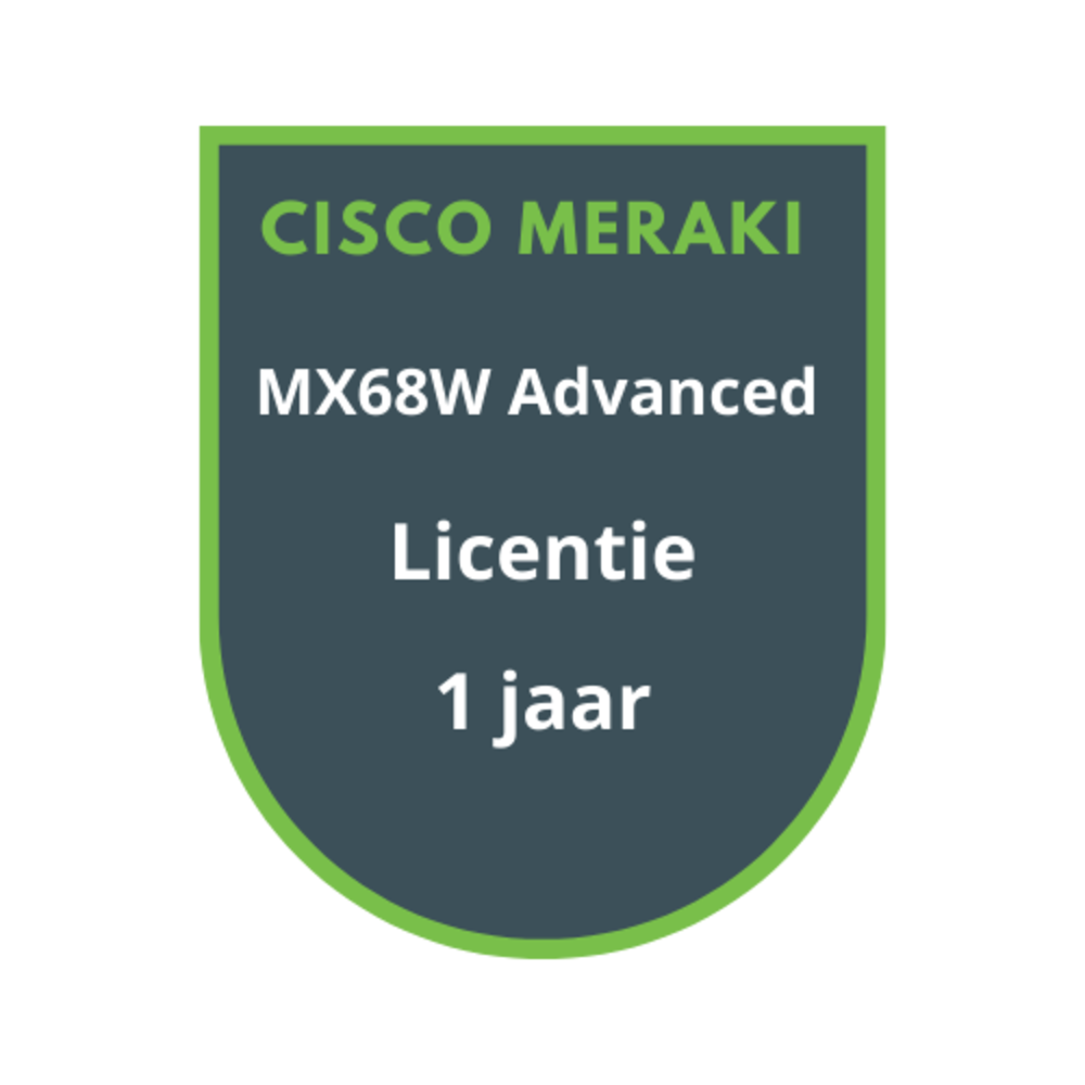 Cisco Meraki Cisco Meraki MX68W Advanced Security Licentie 1 jaar
