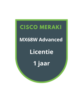 Cisco Meraki Cisco Meraki MX68W Advanced Security Licentie 1 jaar