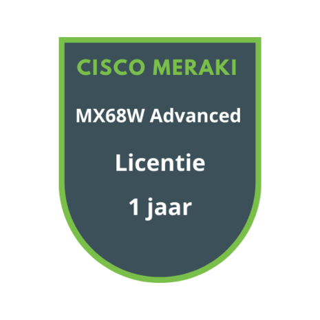 Cisco Meraki Cisco Meraki MX68W Advanced Security Licentie 1 jaar