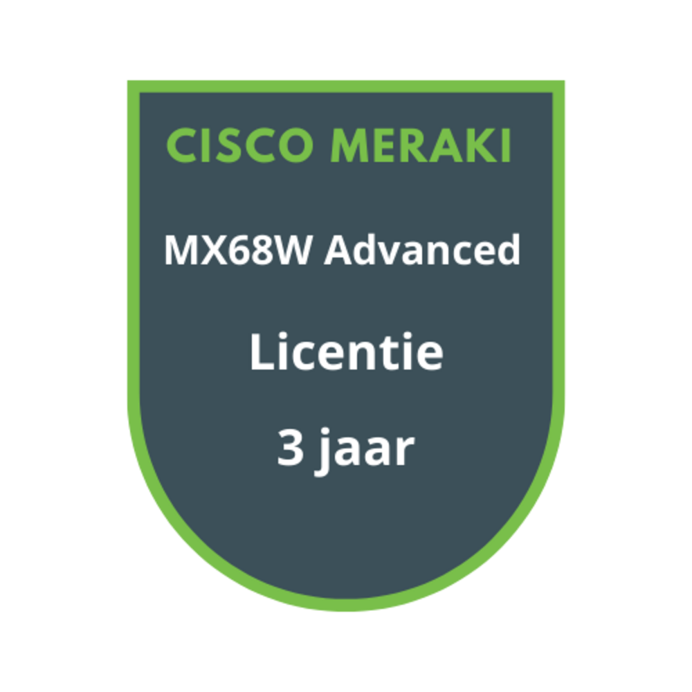 Cisco Meraki Cisco Meraki MX68W Advanced Security Licentie 3 jaar