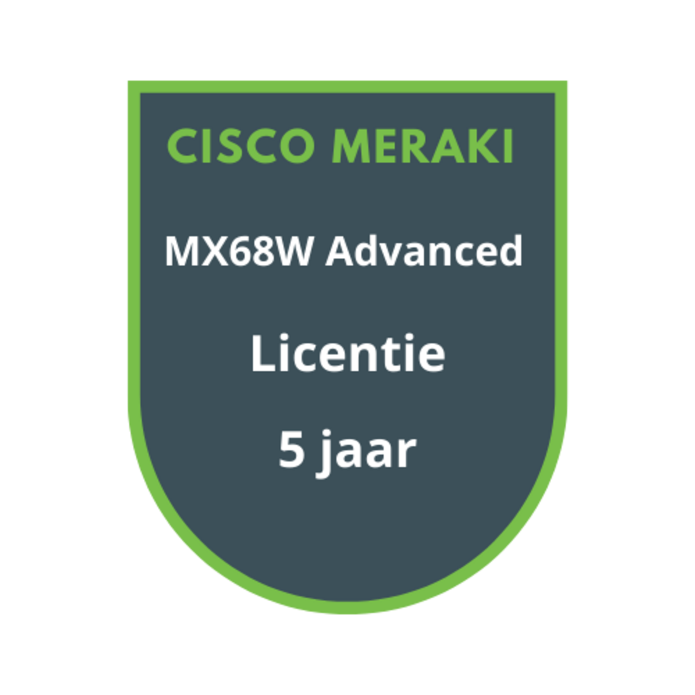 Cisco Meraki Cisco Meraki MX68W Advanced Security Licentie 5 jaar