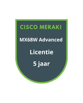 Cisco Meraki Cisco Meraki MX68W Advanced Security Licentie 5 jaar