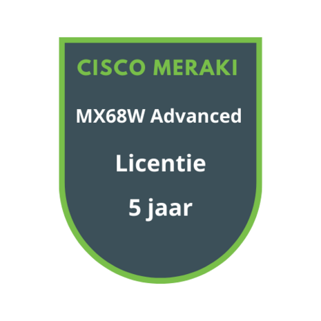 Cisco Meraki Cisco Meraki MX68W Advanced Security Licentie 5 jaar