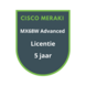 Cisco Meraki Cisco Meraki MX68W Advanced Security Licentie 5 jaar