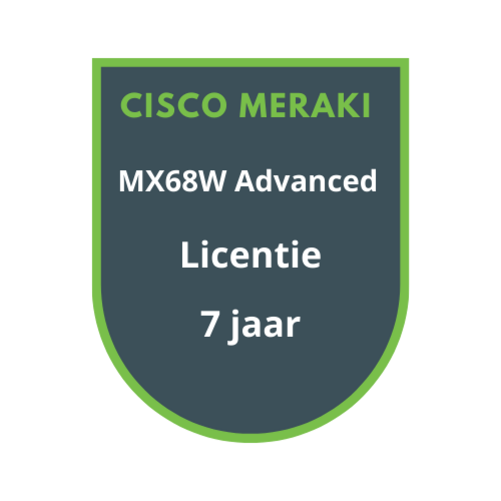 Cisco Meraki Cisco Meraki MX68W Advanced Security Licentie 7 jaar