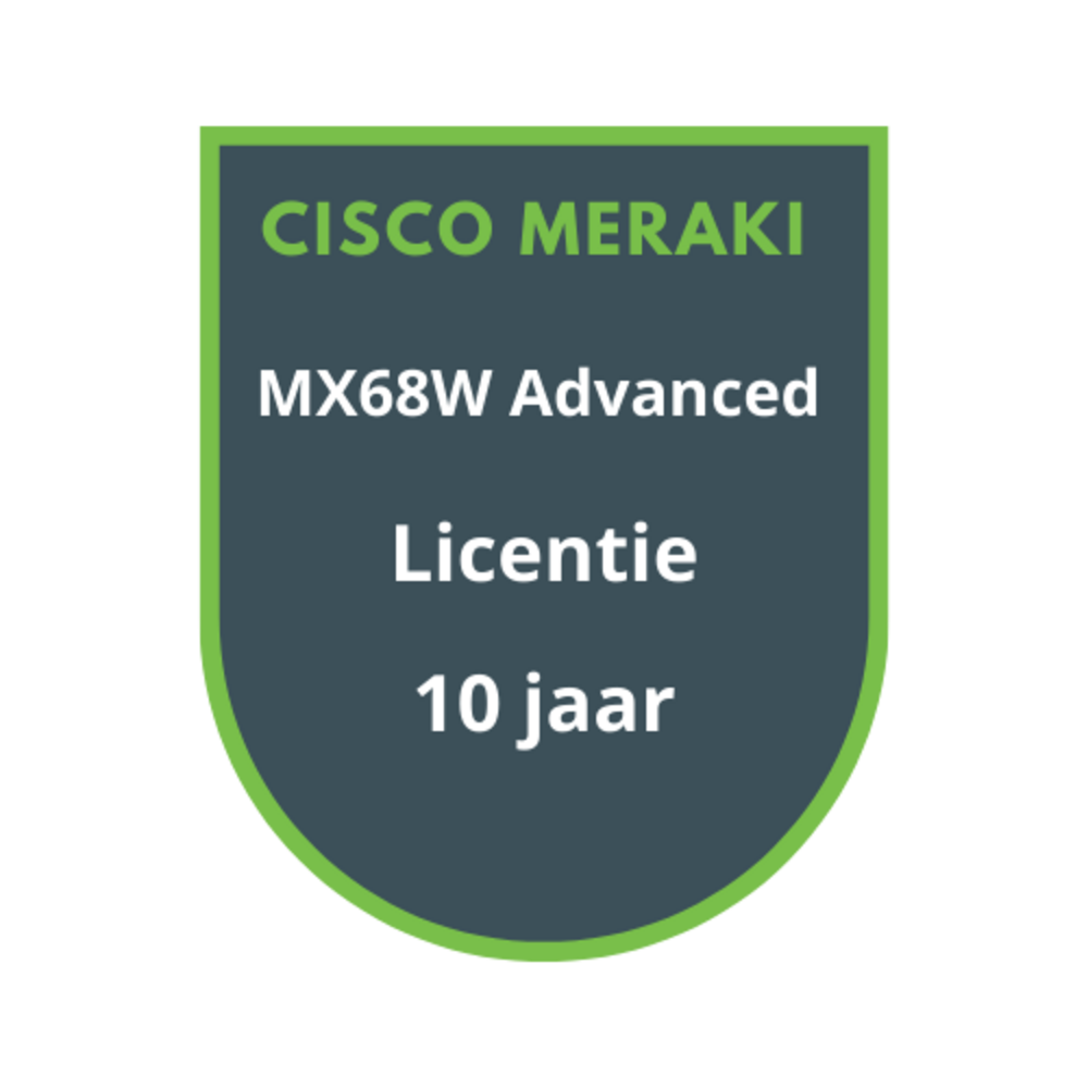 Cisco Meraki Cisco Meraki MX68W Advanced Security Licentie 10 jaar