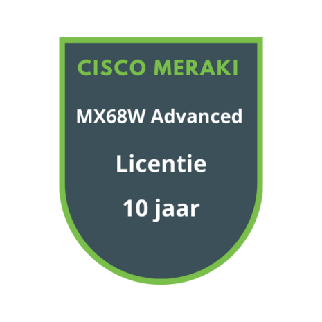 Cisco Meraki Cisco Meraki MX68W Advanced Security Licentie 10 jaar