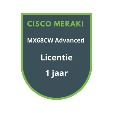 Cisco Meraki Cisco Meraki MX68CW Advanced Security Licentie 1 jaar