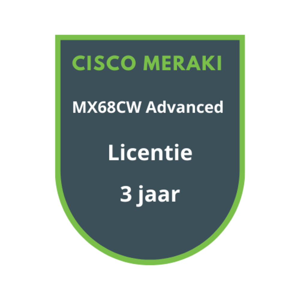 Cisco Meraki Cisco Meraki MX68CW Advanced Security Licentie 3 jaar