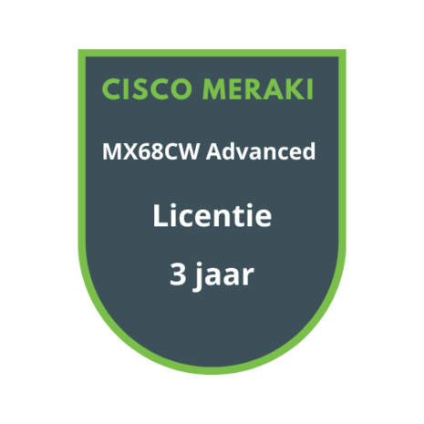 Cisco Meraki Cisco Meraki MX68CW Advanced Security Licentie 3 jaar