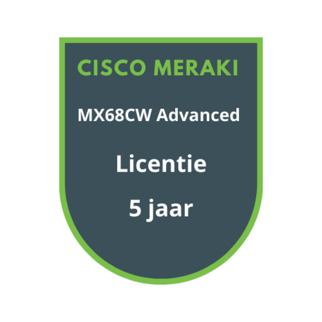 Cisco Meraki Cisco Meraki MX68CW Advanced Security Licentie 5 jaar