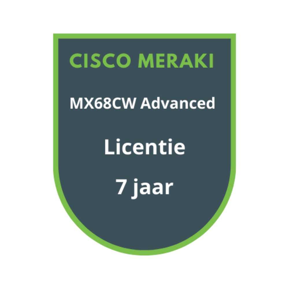 Cisco Meraki Cisco Meraki MX68CW Advanced Security Licentie 7 jaar