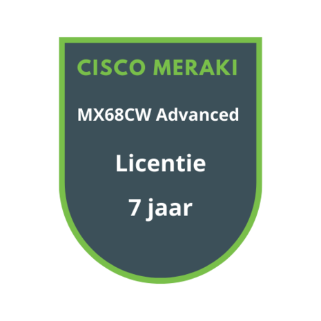 Cisco Meraki Cisco Meraki MX68CW Advanced Security Licentie 7 jaar