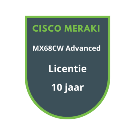 Cisco Meraki Cisco Meraki MX68CW Advanced Security Licentie 10 jaar