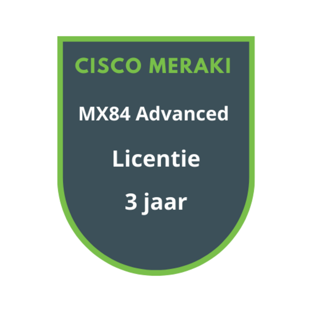 Cisco Meraki Cisco Meraki MX84 Advanced Security Licentie 3 jaar