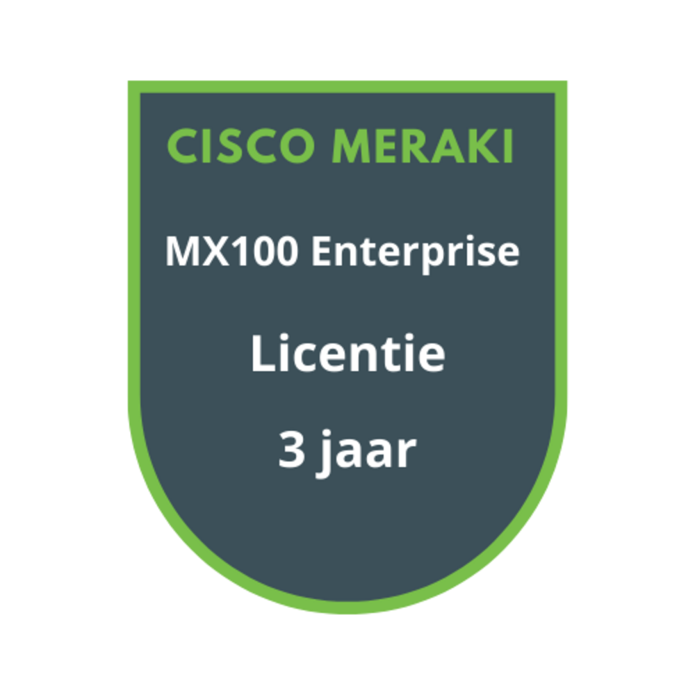 Cisco Meraki Cisco Meraki MX100 Enterprise Licentie 3 jaar