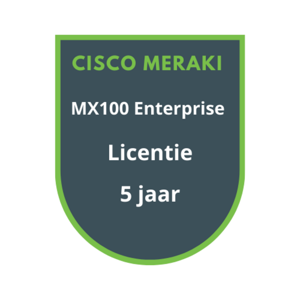Cisco Meraki Cisco Meraki MX100 Enterprise Licentie 5 jaar