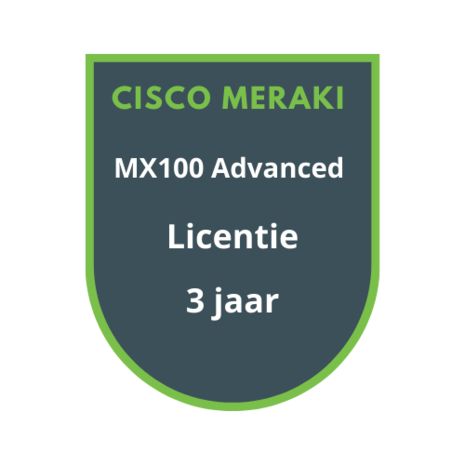 Cisco Meraki Cisco Meraki MX100 Advanced Security Licentie 3 jaar