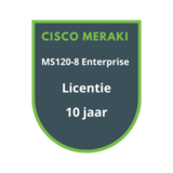 Cisco Meraki Cisco Meraki MS120-8 Enterprise Licentie 10 jaar