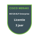 Cisco Meraki Cisco Meraki MS120-8LP Enterprise Licentie 3 jaar
