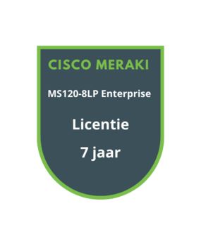 Cisco Meraki Cisco Meraki MS120-8LP Enterprise Licentie 7 jaar