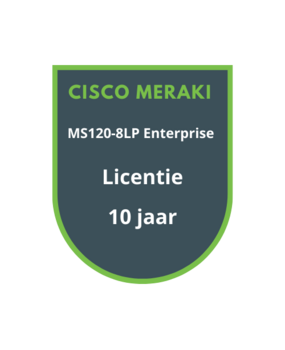 Cisco Meraki Cisco Meraki MS120-8LP Enterprise Licentie 10 jaar