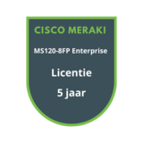 Cisco Meraki Cisco Meraki MS120-8FP Enterprise Licentie 5 jaar