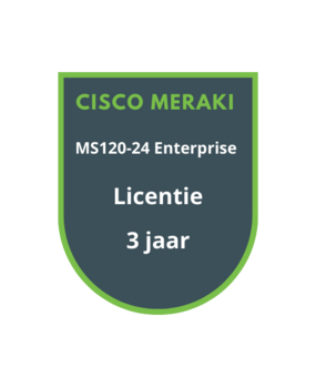 Cisco Meraki Cisco Meraki MS120-24 Enterprise Licentie 3 jaar